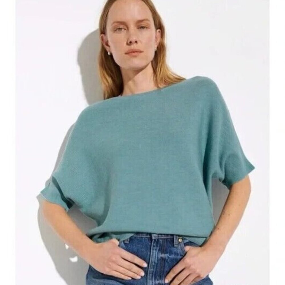 The Reset R Label Essential Pullover Wool Dolman Short Sleeve Sweater Top Sz XS